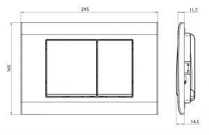 Клавиша смыва Charus Minimalista FP.310.21.01 хром глянцевый