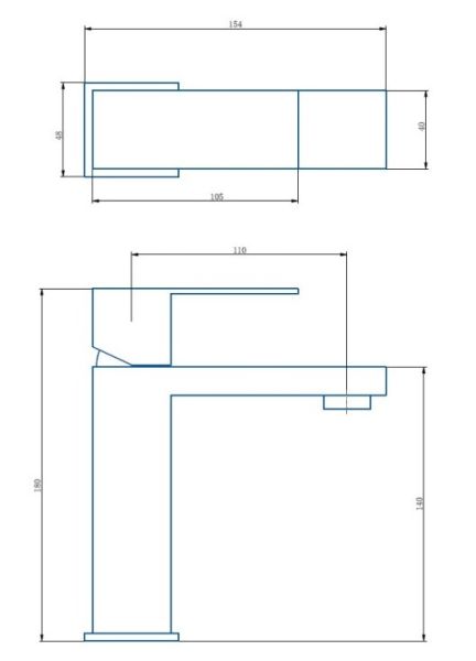 Смеситель для раковины Haiba HB10803-7 чёрный матовый