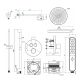 Душевой комплект с термостатом AQUAme AQM8401CR хром