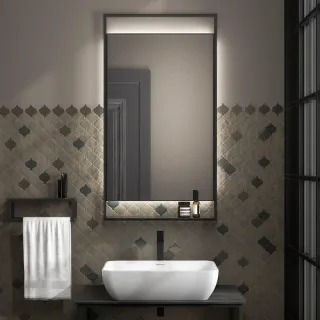 Зеркало с подсветкой Kerama Marazzi Plaza Next PL.N.mi.P.60\BLK 60 см чёрный матовый Зеркало с подсветкой Kerama Marazzi Plaza Next PL.N.mi.P.60\BLK 60 см чёрный матовый
