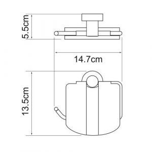 Wasserkraft Donau K-9425 Держатель туалетной бумаги с крышкой