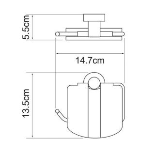 Wasserkraft Donau K-9425 Держатель туалетной бумаги с крышкой