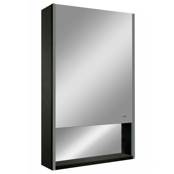 Зеркало-шкаф Reflexion Box Black 50 RF2419BL с подсветкой 50х80