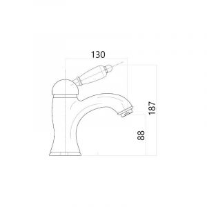 Смеситель для раковины Maretti Avorio AV32RF53 с донным клапаном, бронза