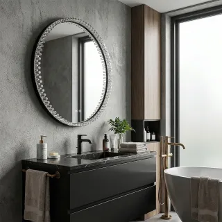 Зеркало с подсветкой Azario Лайвли АZ-LED011925 80 см чёрный матовый