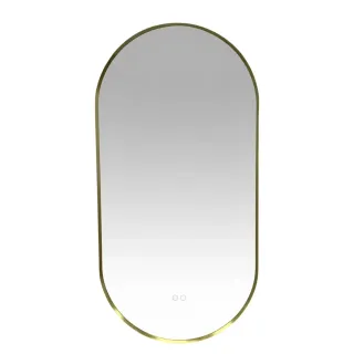 Зеркало с подсветкой Azario Ирина АZ-LED013925 50 см золото матовое