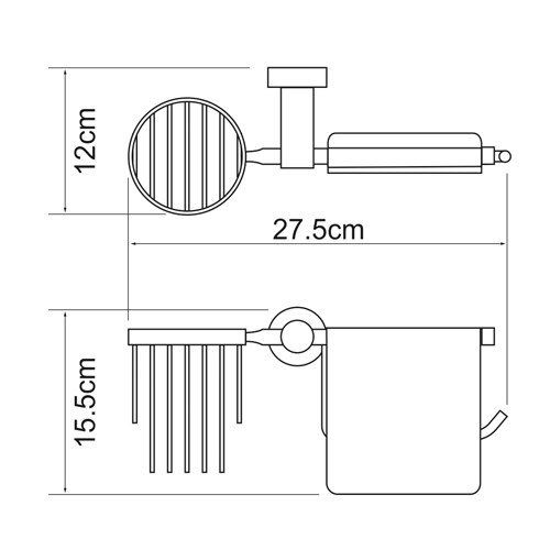 Wasserkraft Donau K-9459 Держатель туалетной бумаги и освежителя Wasserkraft Donau K-9459 Держатель туалетной бумаги и освежителя