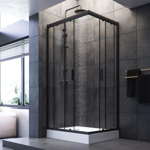 Душевой уголок Am.Pm Gem S 100x80см чёрный матовый W93G-404-100280-BT