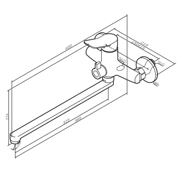 Смеситель для ванны и душа Am.Pm X-Joy  F85A90200 хром Смеситель для ванны и душа Am.Pm X-Joy  F85A90200 хром