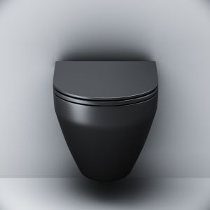 Унитаз подвесной Am.Pm Spirit 2.0  FlashClean с сиденьем микролифт чёрный матовый C701700MBSC