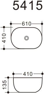 Раковина Art&Max 61см белый AM5415-W Раковина Art&Max 61см белый AM5415-W