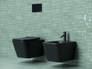 Подвесной унитаз Ceramica Nova Metric CN3007MB безободковый чёрный матовый Подвесной унитаз Ceramica Nova Metric CN3007MB безободковый чёрный матовый