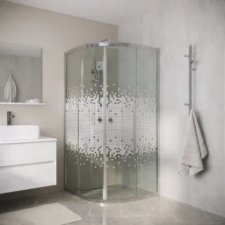 Душевой уголок Niagara Eco 90х90 NG-1001-14 профиль хром стекло матовое