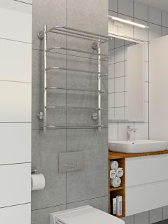 Полотенцесушитель электрический Indigo Хит LHE70-40R с полкой 40x70 см хром