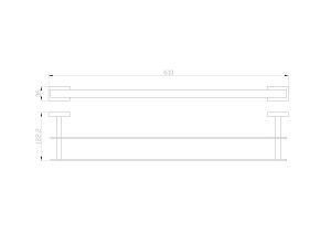 Вешалка для полотенец Wonzon & Woghand Flat WW-9711-60CM хром