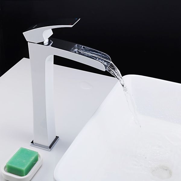 Смеситель для раковины Gappo G1007-31 белый/хром Смеситель для раковины Gappo G1007-31 белый/хром