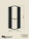 Душевой уголок Niagara Eco NG-1008-14QT 80x80 см профиль чёрный стекло тонированное