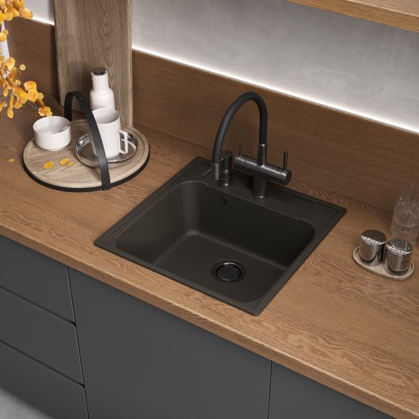 Смеситель для кухни Reflexion Lago RX9902BL оружейная сталь