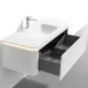 Тумба с раковиной Black&White Universe 9251200 120 см молочный белый матовый