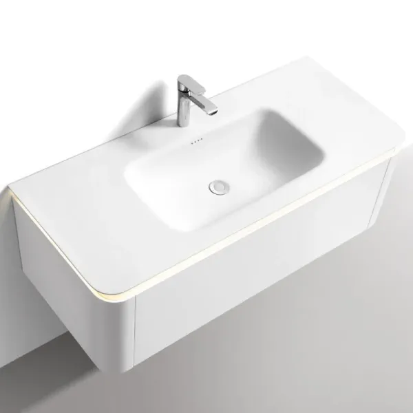 Тумба с раковиной Black&White Universe 9251200 120 см молочный белый матовый