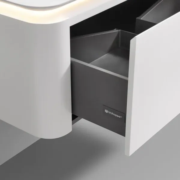 Тумба с раковиной Black&White Universe 9251200 120 см молочный белый матовый