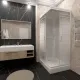 Душевая кабина Triton Квадро Щ0000045506 100x80 см профиль белый стекло с узором