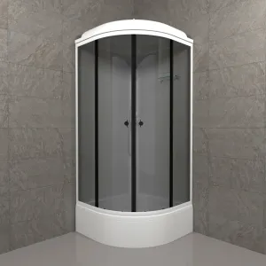 Душевая кабина Triton Грэй Щ0000066463 90x90 см профиль чёрный стекло тонированное