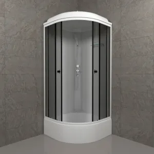 Душевая кабина Triton Грэй Щ0000066463 90x90 см профиль чёрный стекло тонированное