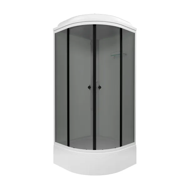 Душевая кабина Triton Грэй Щ0000066463 90x90 см профиль чёрный стекло тонированное
