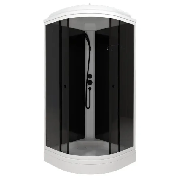Душевая кабина Triton Грэй Щ0000067302 90x90 см профиль чёрный стекло тонированное