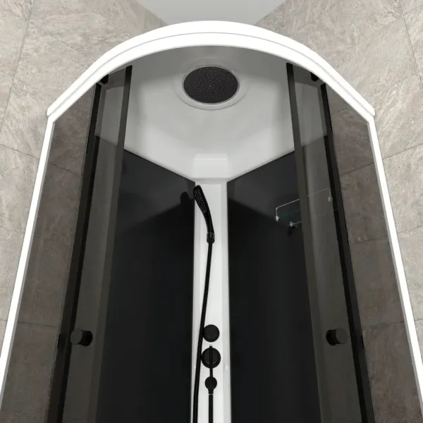 Душевая кабина Triton Грэй Щ0000067302 90x90 см профиль чёрный стекло тонированное