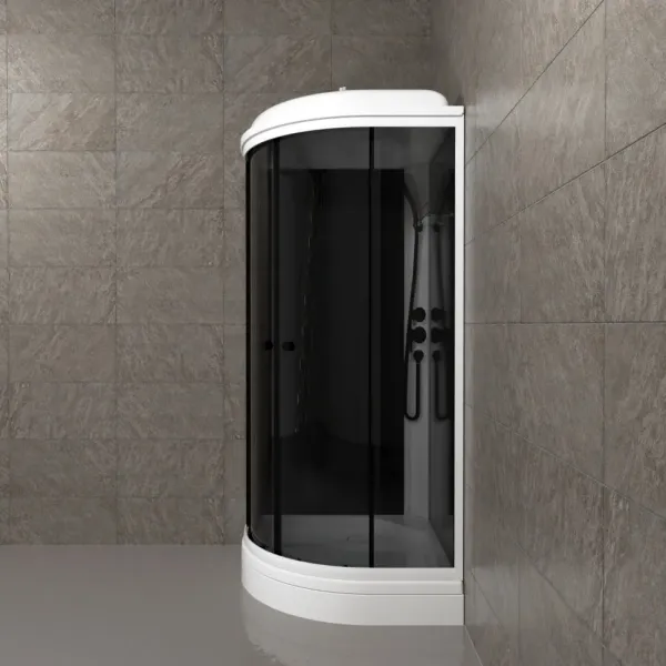 Душевая кабина Triton Грэй Щ0000067302 90x90 см профиль чёрный стекло тонированное