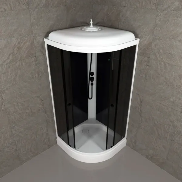 Душевая кабина Triton Грэй Щ0000067302 90x90 см профиль чёрный стекло тонированное
