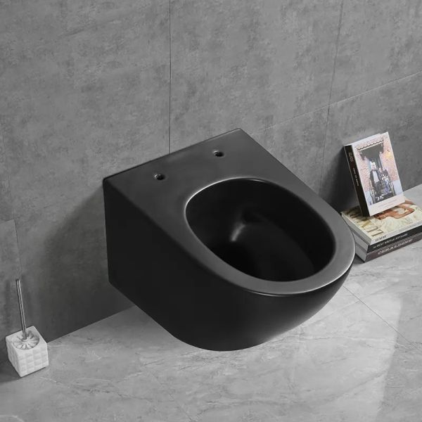 Подвесной унитаз Cerutti SPA Sella Aria Tornado MB CT9530 безободковый чёрный матовый
