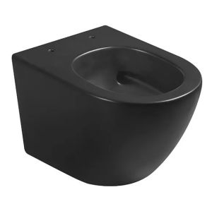 Подвесной унитаз Cerutti SPA Sella Aria Tornado MB CT9530 безободковый чёрный матовый
