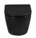Подвесной унитаз Cerutti SPA Sella Aria Tornado MB CT9530 безободковый чёрный матовый