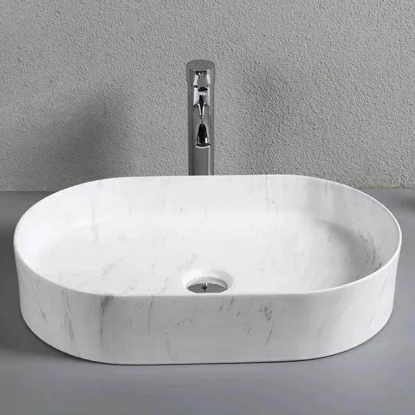 Раковина Cerutti SPA CR0055B MMW1 50см матовый белый мрамор