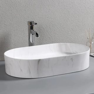 Раковина Cerutti SPA CR0055B MMW1 50см матовый белый мрамор