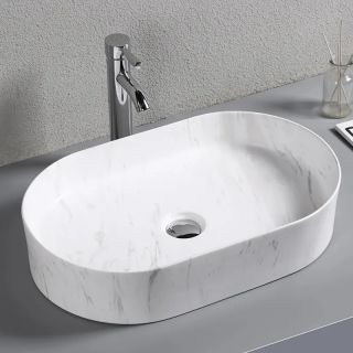 Раковина Cerutti SPA CR0055B MMW1 50см матовый белый мрамор