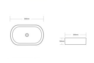 Раковина Cerutti SPA CR0055B MMB2 50см матовый чёрный мрамор
