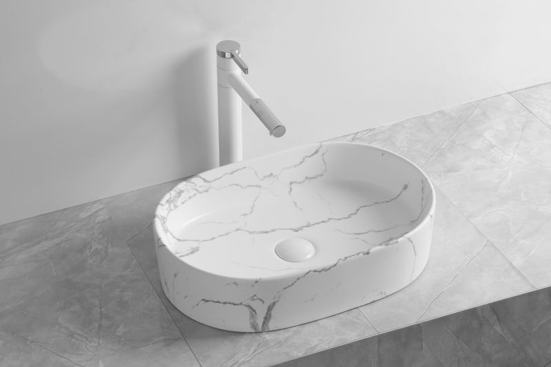 Раковина Cerutti SPA CR0055B MMW2 50см матовый белый мрамор