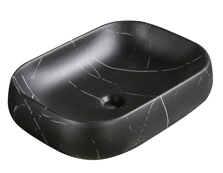 Раковина Cerutti SPA CR0086 MMB1 56см матовый чёрный мрамор