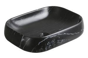 Раковина Cerutti SPA CR0086 MMB2 56см матовый чёрный мрамор