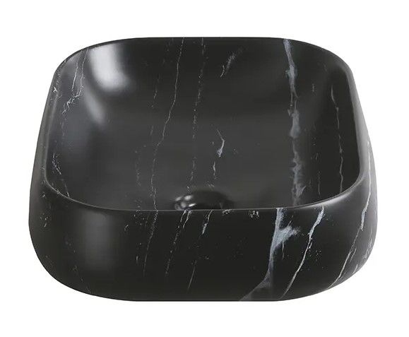 Раковина Cerutti SPA CR0086 MMB2 56см матовый чёрный мрамор