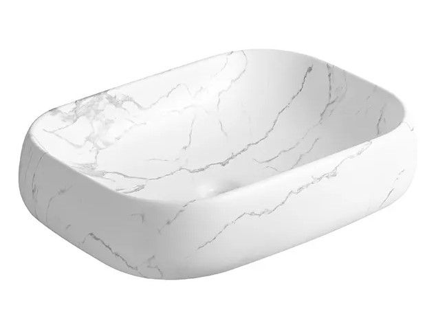 Раковина Cerutti SPA CR0086 MMW2 56см матовый белый мрамор