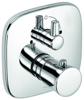 Встраиваемый смеситель для ванны и душа Kludi Ambienta с термостатом хром 538300575 Встраиваемый смеситель для ванны и душа Kludi Ambienta с термостатом хром 538300575