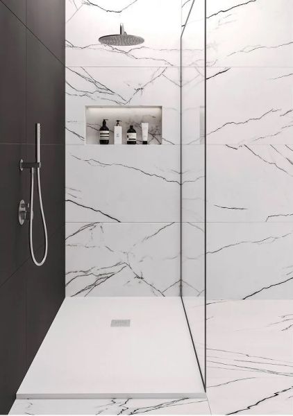 Душевой поддон Starohome Solid 1237420 90x90см белый матовый