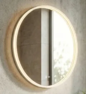 Зеркало с подсветкой Azario Ольга АZ-LED013525 70 см белый матовый