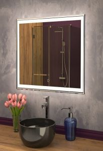 Зеркало с подсветкой Art&Max Zoe 80см AM-Zoe-800-800-DS-F
