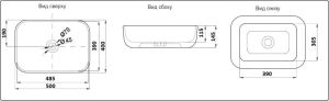 Раковина CeramaLux  D1302H011 белая 50 см